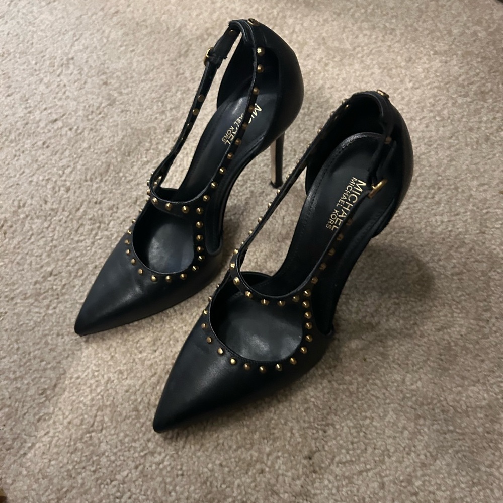 Michael Kors Black Studded Heels